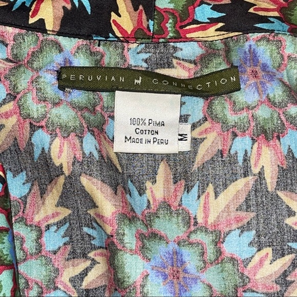 Peruvian Connection Tan and Black Kimono Robe - Picture 7 of 16